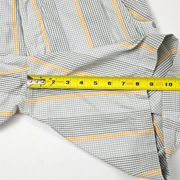 Lululemon Men's Kahuna Shorts Gray Orange Plaid Lightweight 8.5" Inseam Sz 34 - Picture 15 of 16